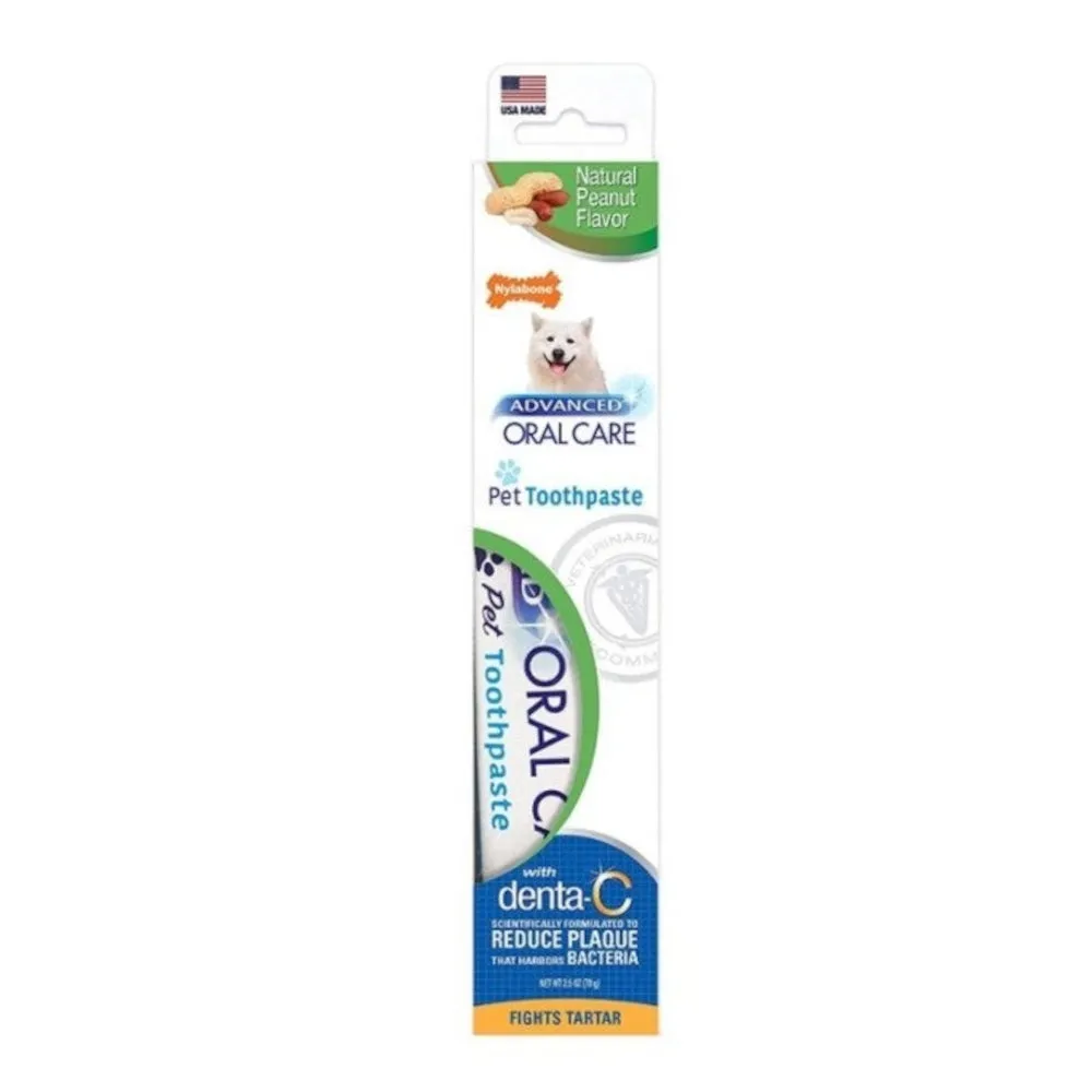 10% OFF: Nylabone Advanced Oral Care Natural Dog Toothpaste 70g (Peanut Butter)