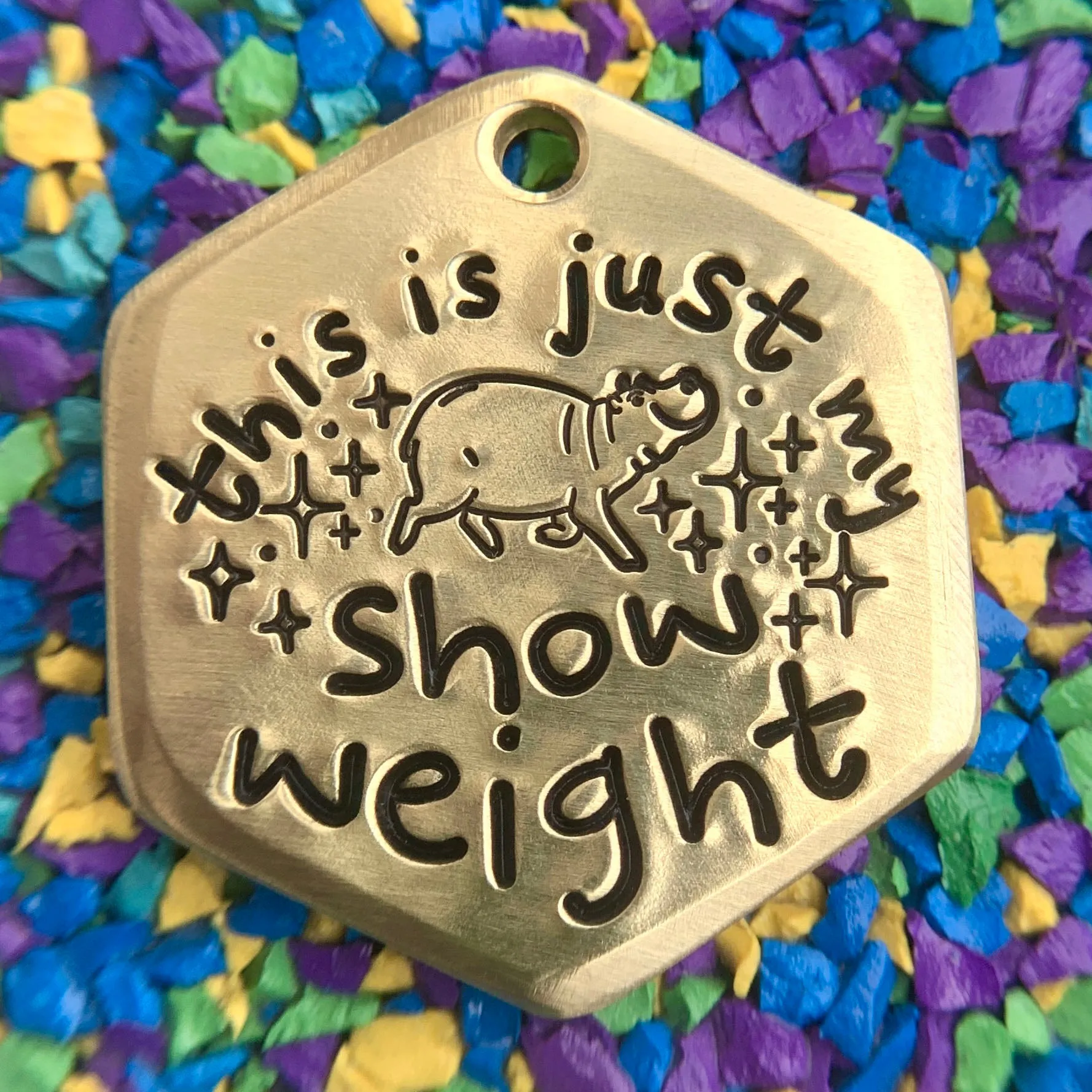 1.25" brass - show weight