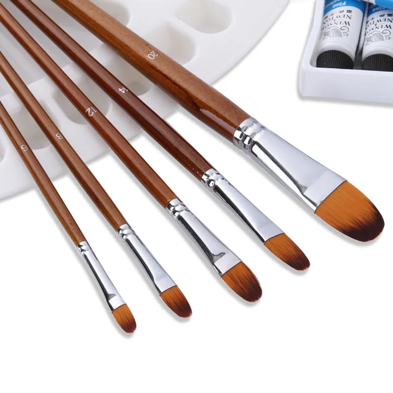 13 Double Color Nylon Hair Long Brush Holder  Paint Brushes Pen