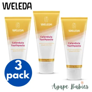 [3-Pack] Weleda Calendula Toothpaste, 75ml Exp: