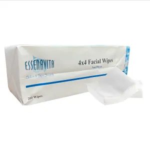 4x4 Esthetic wipes by Essenavita 1 CASE/ 4000-PCS Disposable Facial Cleansing Wipes 4x4"