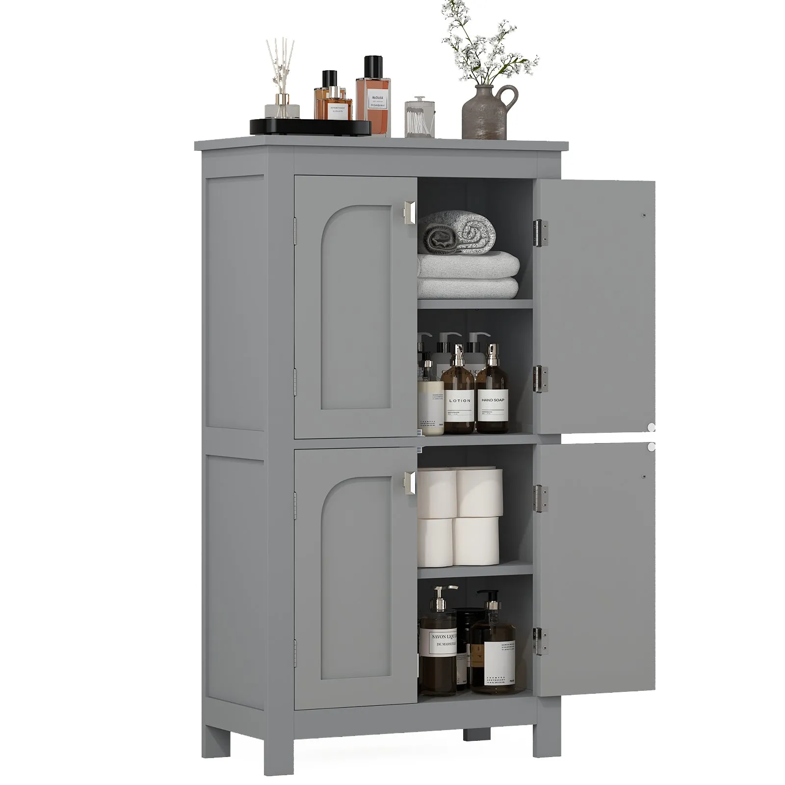 Advwin Storage Cabinet 4 Doors & Adjustable Shelves