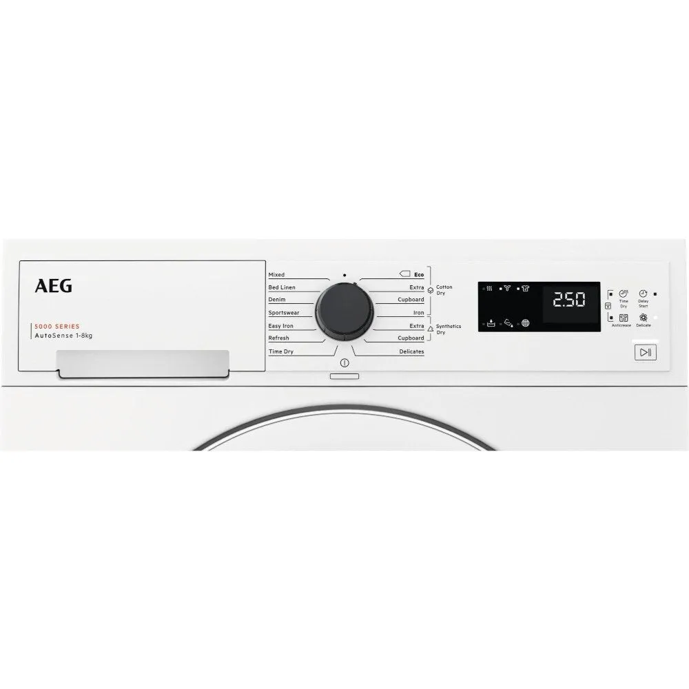 AEG TXH508A2R 8kg Heat Pump Tumble Dryer,White,A   Rated