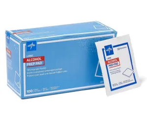 Alcohol Prep Pad, 2-Ply, Large - Box of 100