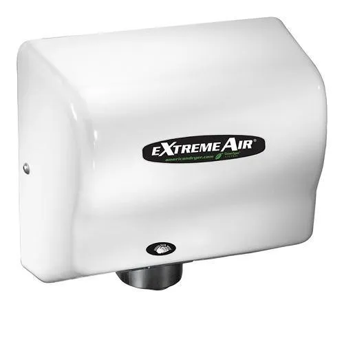 AMERICAN DRYER® GXT9 eXtremeAir® HAND DRYER - White ABS Auto High Speed Heated Universal Voltage