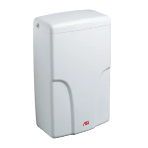 ASI® 0196-2-00 TURBO-Pro™ Hand Dryer - White Steel Cover High-Speed Automatic HEPA Surface-Mounted ADA Compliant 208V-240V