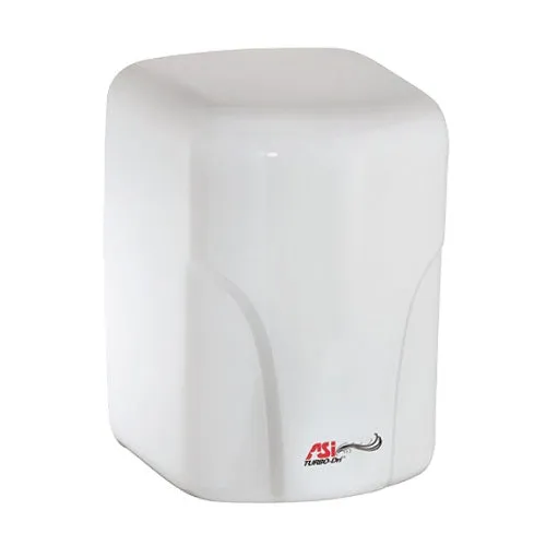 ASI® 0197-1-00 TURBO-Dri™ Hand Dryer - White Steel Cover High Speed Automatic Surface-Mounted 120V