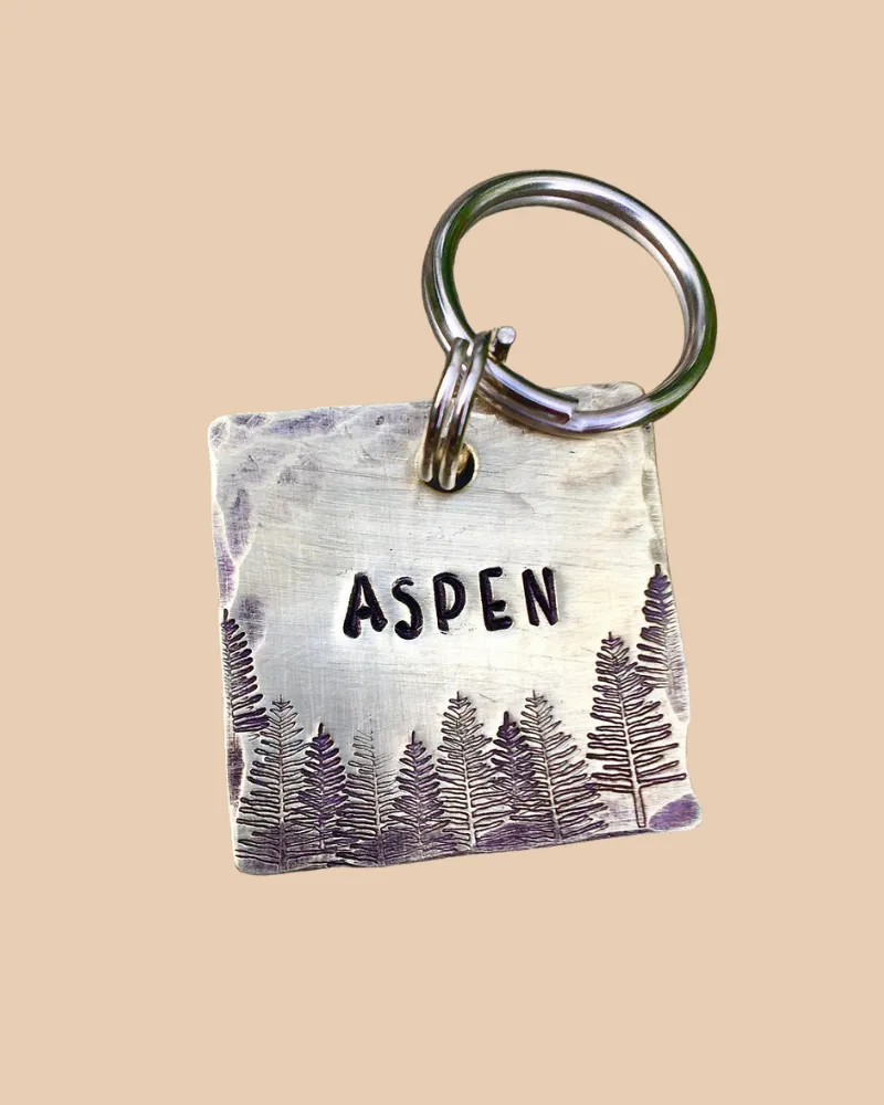 Aspen Custom Dog ID Tag (Custom/Drop-Ship) (Made in the USA)