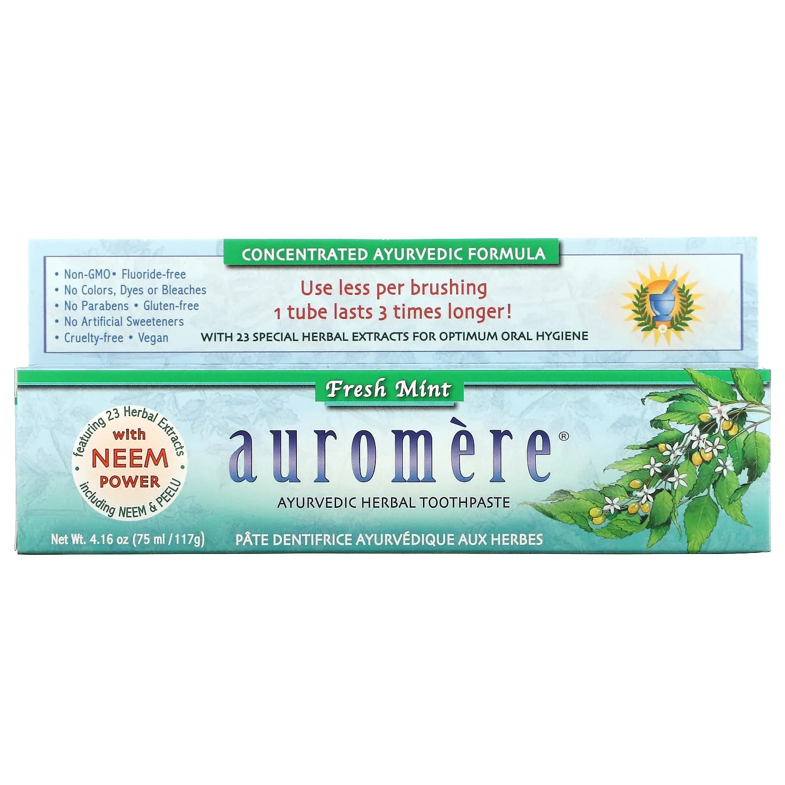 Auromere Imports, Toothpaste Freshmint, 4.16 Oz