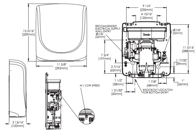 AXT-DB, eXtremeAir ADA American Dryer Aluminum Black Epoxy Universal Voltage ADA