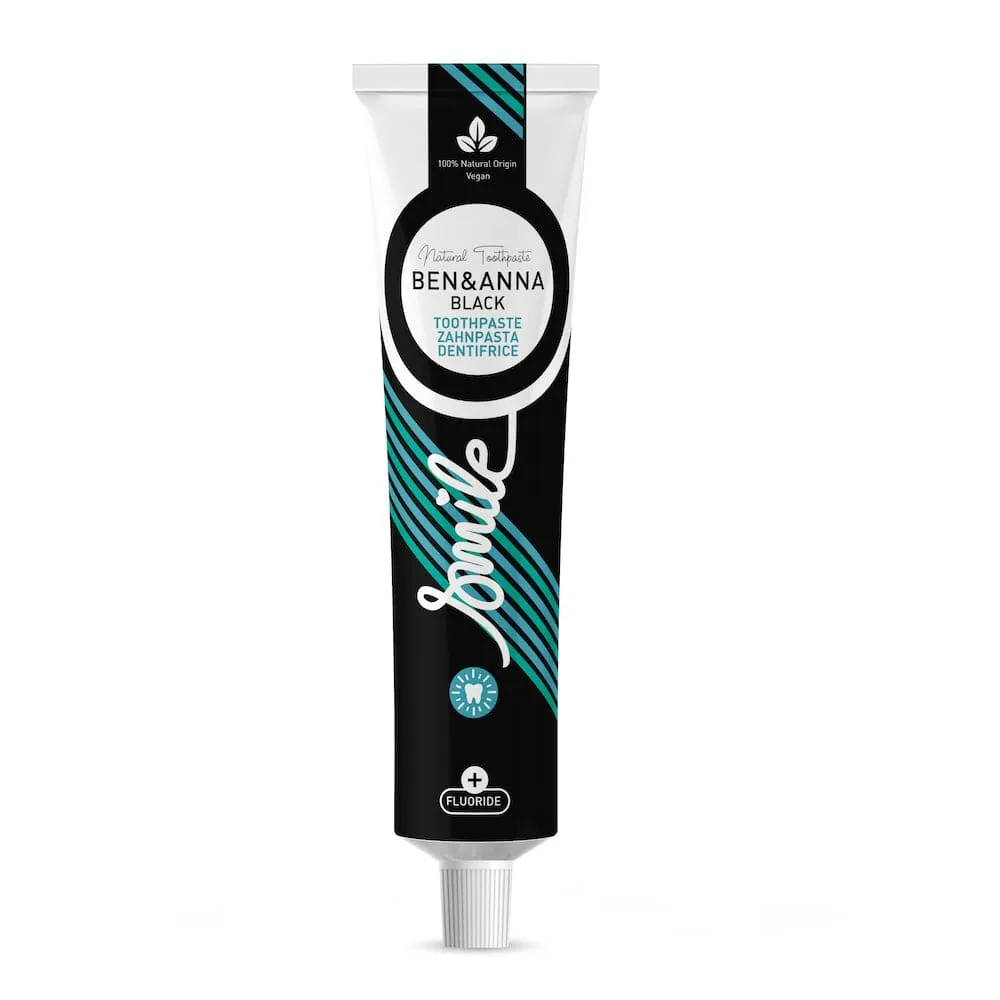 Ben & Anna Vegan Toothpaste Tube with Fluoride - Black