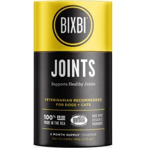 Bixbi Joints Organic Mushroom Supplements For Cats & Dogs 60g