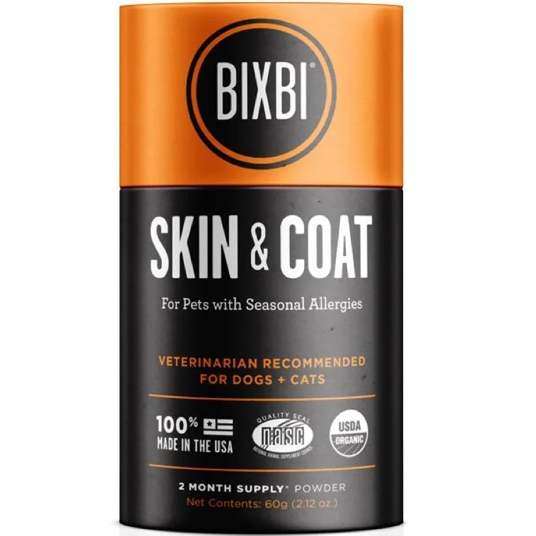 Bixbi Skin & Coat Organic Mushroom Supplements For Cats & Dogs 60g