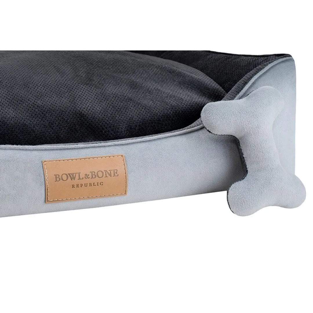 Bowl and Bone Classic Dog Bed Grey