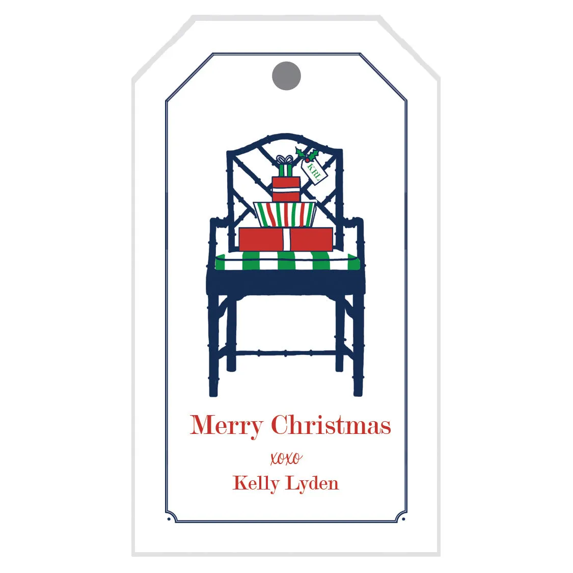 Christmas Bamboo Chair Gift Tags