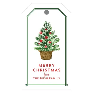 Christmas Fir Tree Personalized Holiday Gift Tags