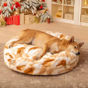 Cloudy Fluffy Calming Donuts Round Dog Beds