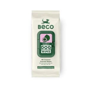 Compostable Bamboo Dog Wipes - Coconut Scented