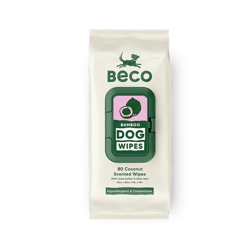 Compostable Bamboo Dog Wipes - Coconut Scented