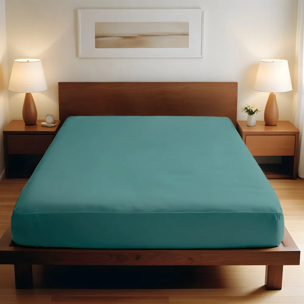 Cotton Home 1-piece Fitted Sheet Super Soft Teal