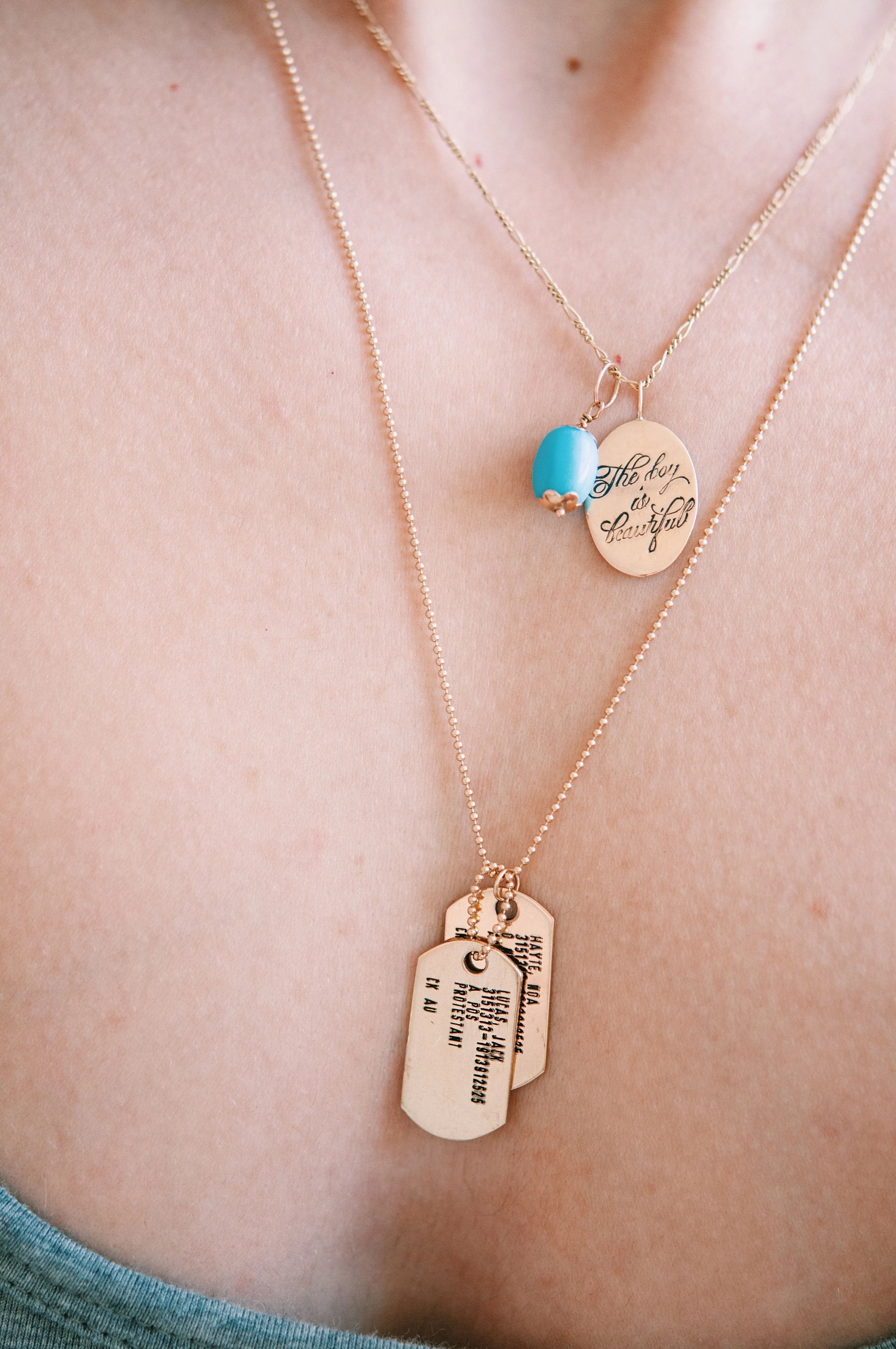 Customizable Military ID Necklace