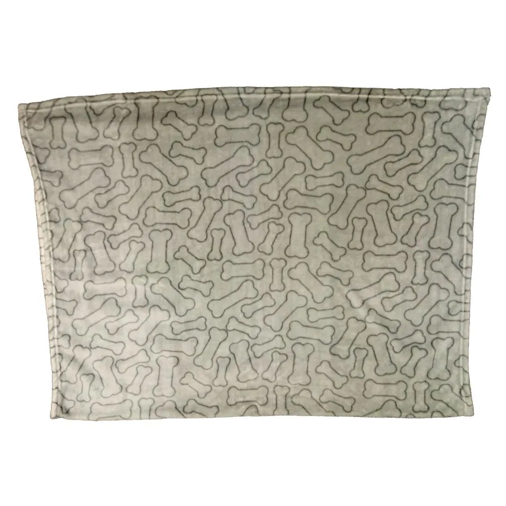 Ethical Products SPOT Grey Snuggler Bones Blanket