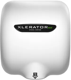 Excel Dryer XLERATOReco® XL-BWH-ECO (No Heat) Hand Dryer with HEPA Filter - White BMC (Bulk Molded Compound) High Speed Automatic Surface-Mounted