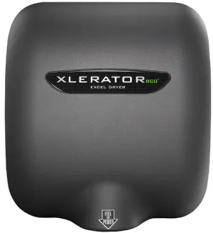 Excel Dryer XLERATOReco® XL-GRH-ECO (No Heat) Hand Dryer with HEPA Filter - Textured Graphite Epoxy on Zinc Alloy High Speed Automatic Surface-Mounted