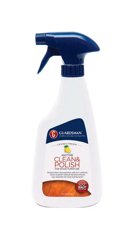 Guardsman Anytime Clean & Polish Lemon Scent Furniture Cleaner and Polish 16 oz Liquid