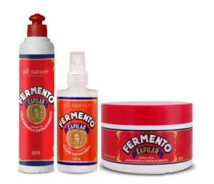 Hair Yeast Fermento Hydration Strengthening Treatment Kit 3 Prod. - All Nature