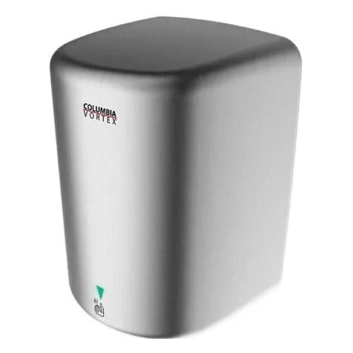 HD-627 COLUMBIA VORTEX (208V-240V) Stamped Steel Satin Chrome High Speed Hand Dryer