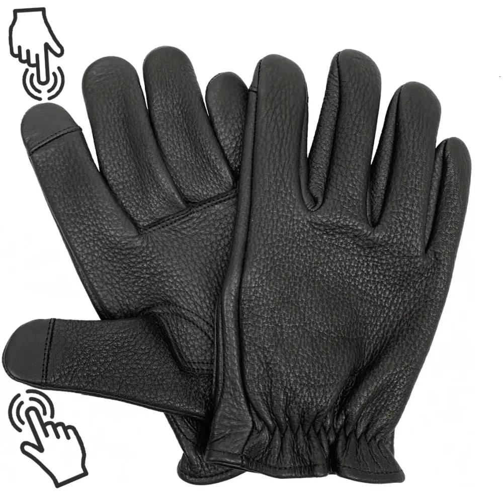 Legendary Men's Deerskin Short Wrist Touchscreen Gloves