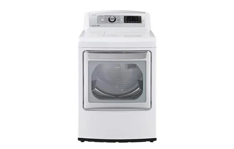 LG - 7.3 Cu. Ft. 14 Cycle Steam Gas Dryer - White