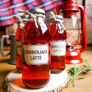 Little Lumberjack Party Water Bottle Labels | Woodland Forest Fun