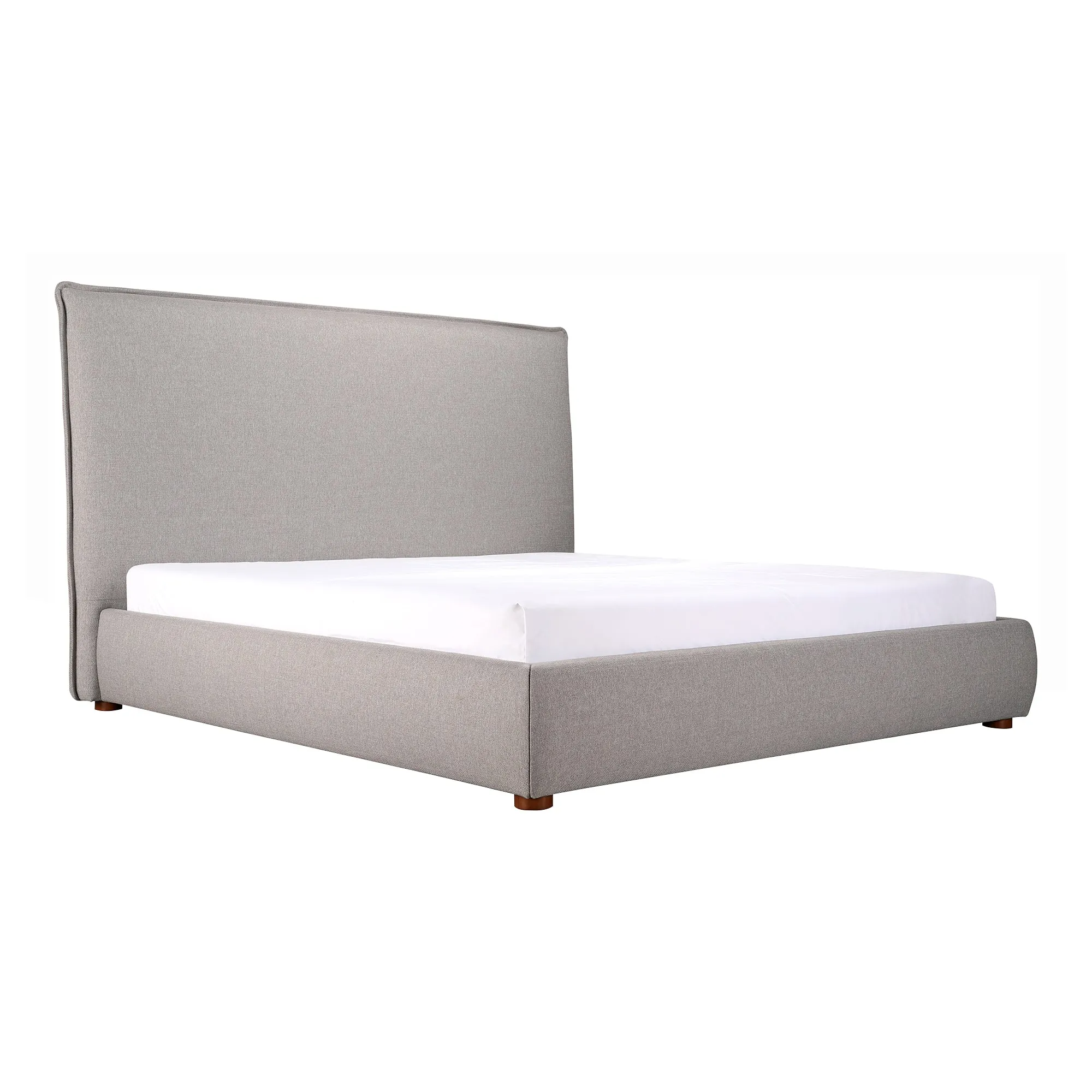 Luzon Queen Bed Tall Headboard Greystone