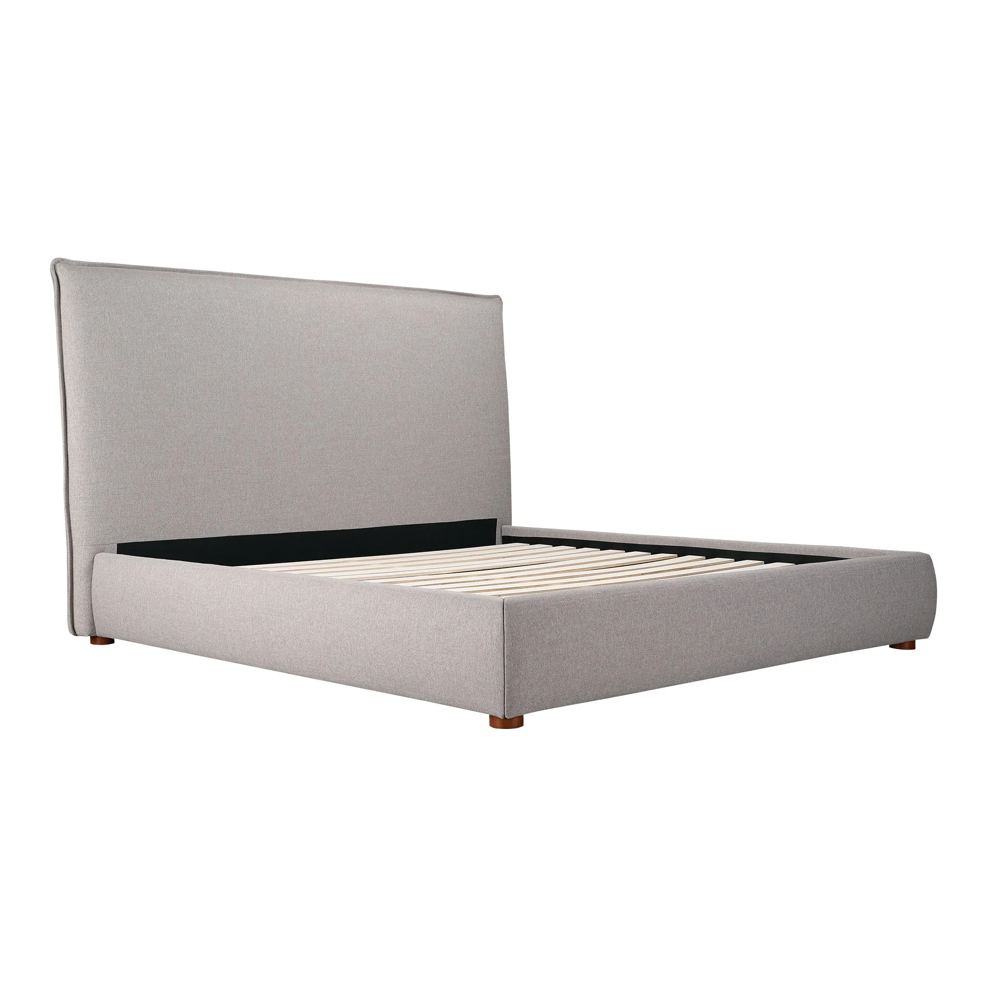 Luzon Queen Bed Tall Headboard Greystone