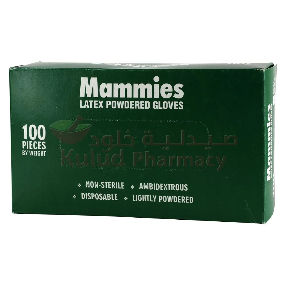 Mammies Latex Powdered Gloves (L) 100PC