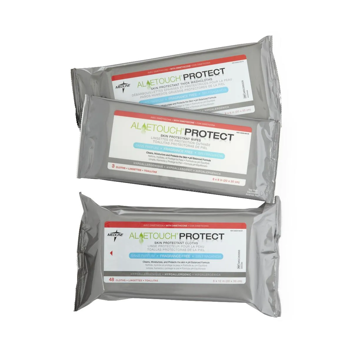 Medline Aloetouch PROTECT Dimethicone Skin Protectant Wipes