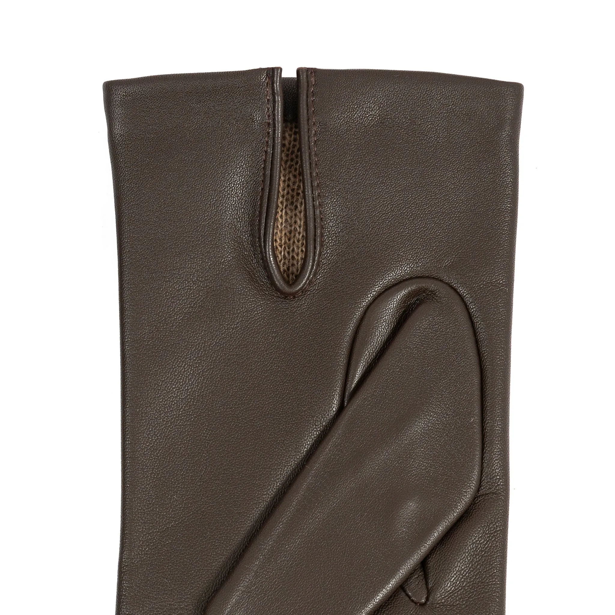 Men's Three-Point Cashmere-Lined Leather Gloves