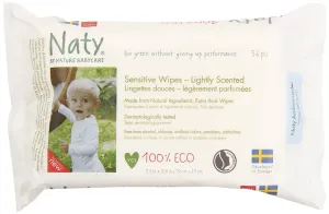 Naty, Sensitive Wipes, lightly Scented, 56 Wipes