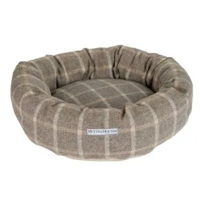 Slate Tweed Donut Dog Bed