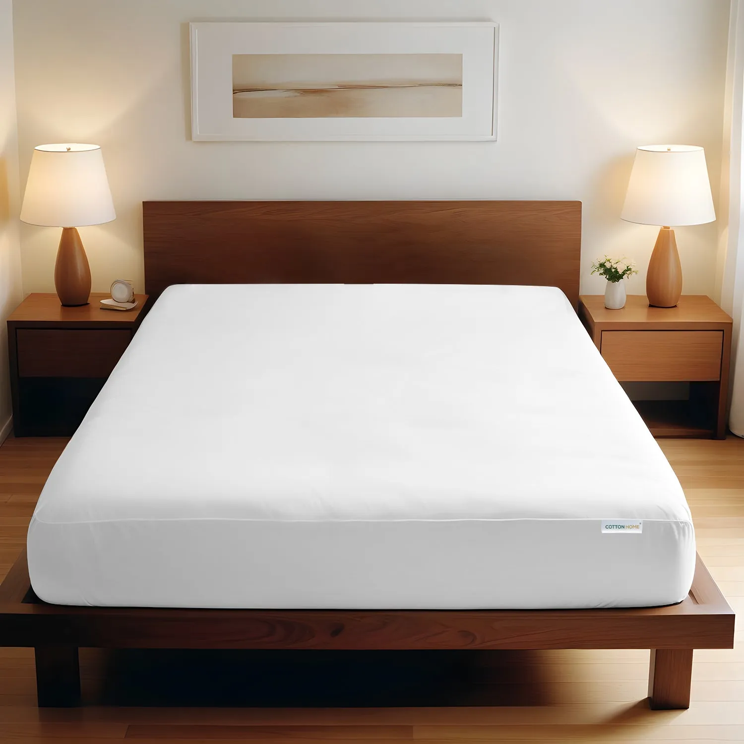 Super Soft Fitted Sheet 200x200 30cm - White