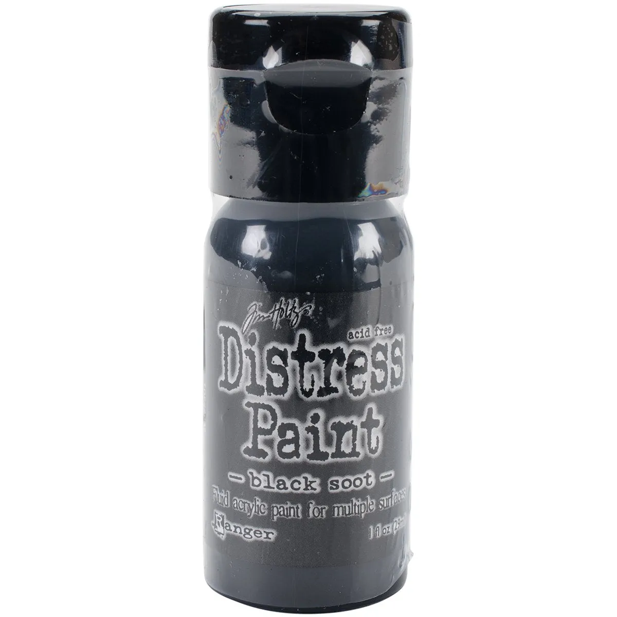 Tim Holtz Distress Paint Flip Top 1oz - Black Soot