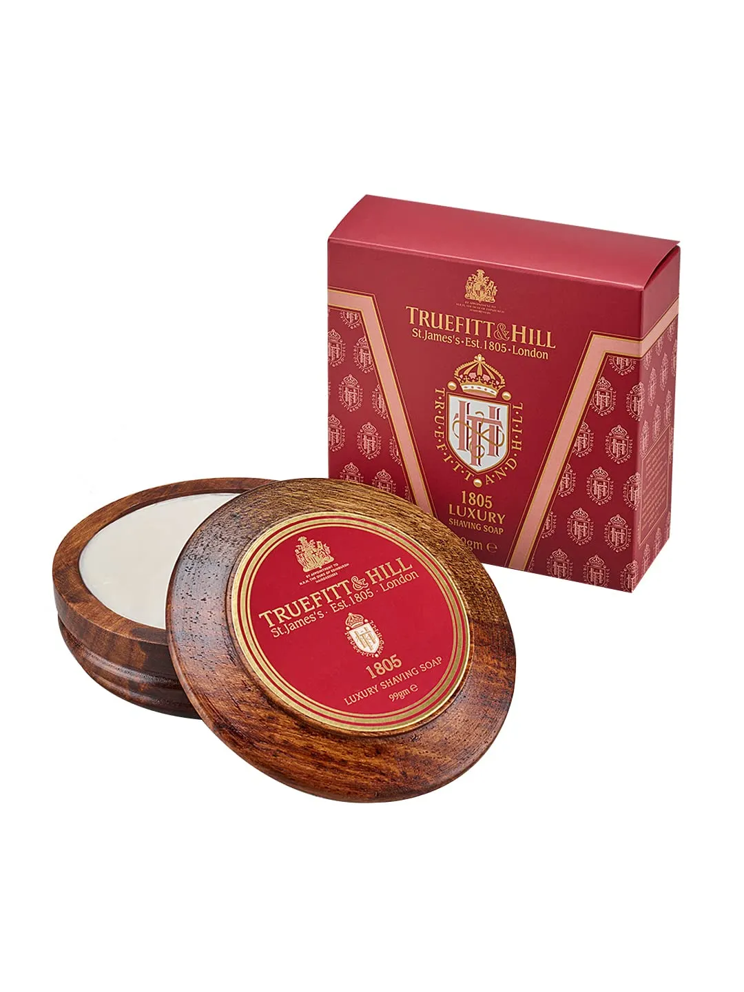 Truefitt & Hill 1805 Luxury Shaving Soap Wooden Bowl for Men99gm