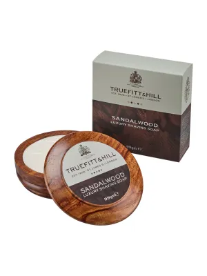 Truefitt & Hill Sandalwood Luxury Shaving Soap in Wooden Bowl  for Men 200gm