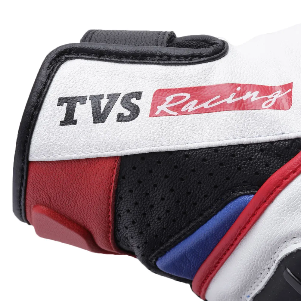 TVS Racing Race Riding Gloves for Men – Thermo-Plastic Rubber Protected, Touch Screen Compatible, & Visor Wiper Fingertips – Premium Bike Gloves for Off Roads