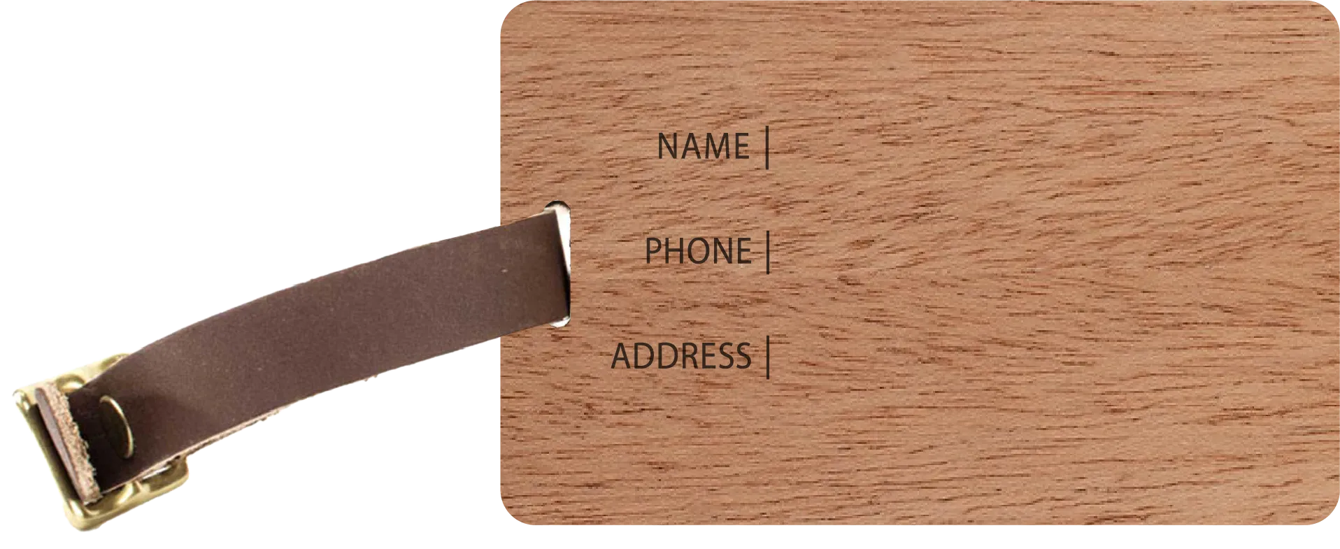 Wood Luggage Tag