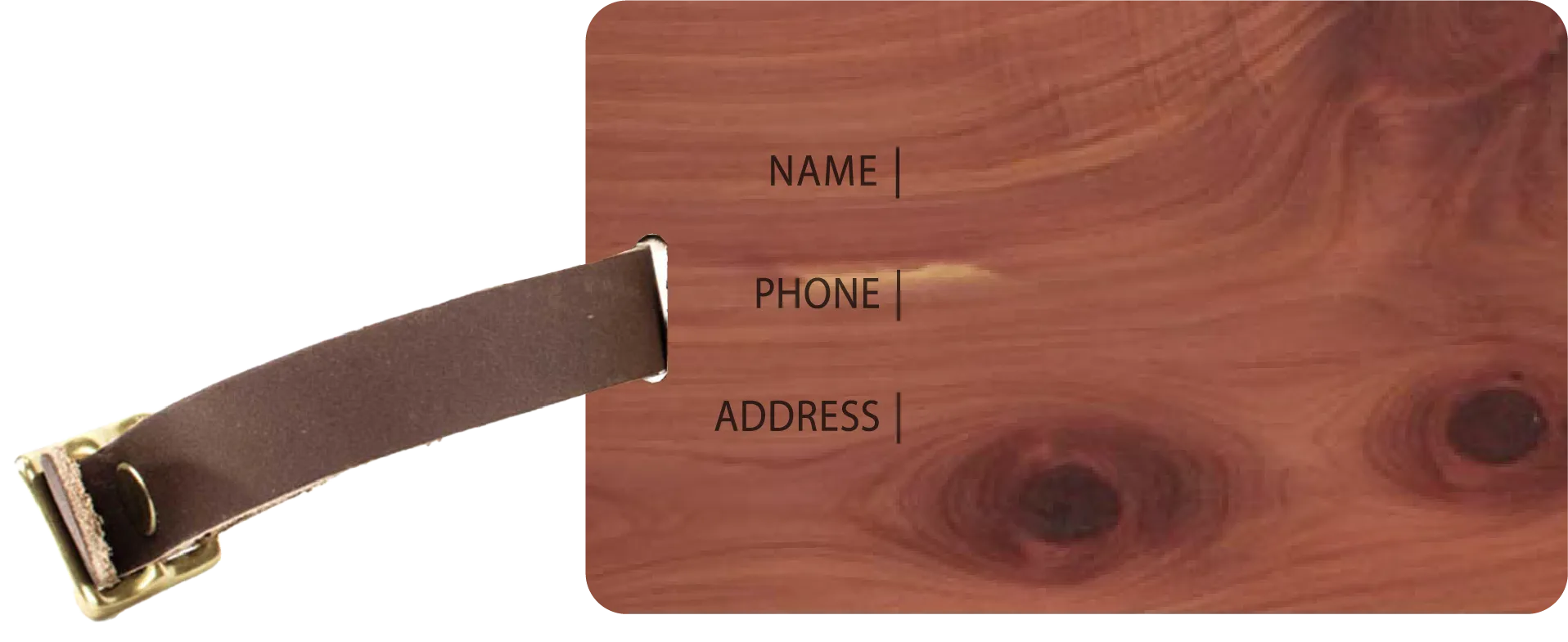 Wood Luggage Tag