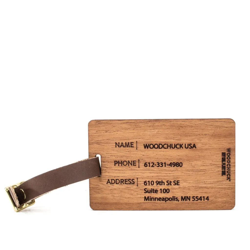 Wood Luggage Tag