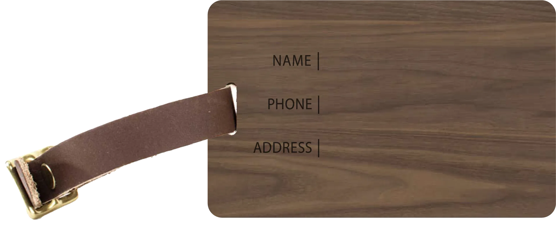 Wood Luggage Tag